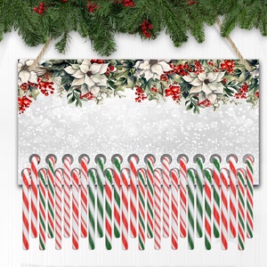 Candy Cane Countdown PNG Countdown PNG, Printable Countdown Calendar Advent Calendar Countdown