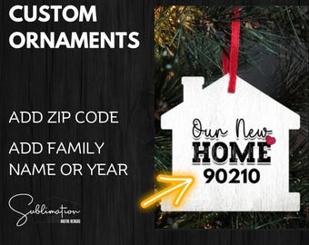 Gepersonaliseerd First Home-ornament: nieuw thuiscadeau