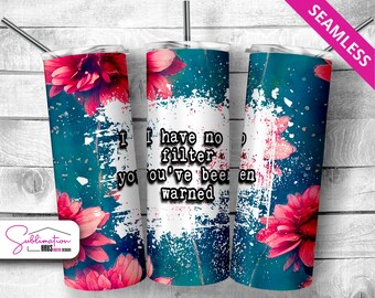 Vaso con diseño de mamá sarcástica: Floral divertido de 593 ml (descarga digital)
