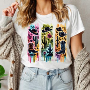 Summer Western PNG T-Shirt - Brush Stroke Clipart - Western Boho - Digital Download - Stroke PNG - Trending T-shirt