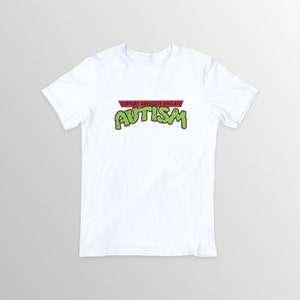 Autism Awareness Mutant Ninja Turtle T-Shirt Design PNG Digital Download