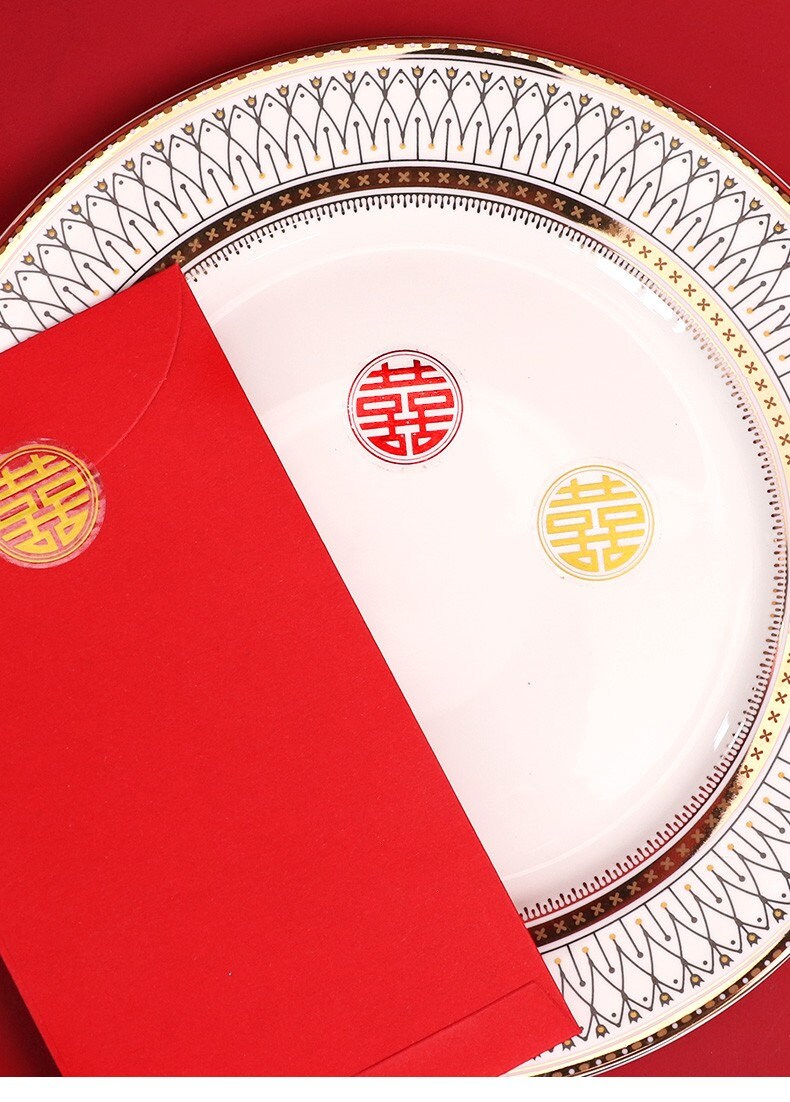Chinese Gold Sticker Red/gold Double Happiness Chinese Wedding Small Stickers 50pcs - Etsy
