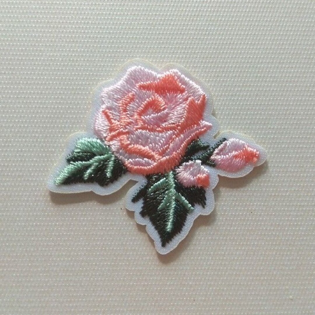 2pcs Pink Rose Flower Plant Nature Stick on Patch - Etsy