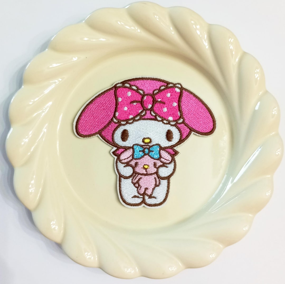 Pink Bunny Hood Bow Stick on Patch - Japan Kawaii Applique - Etsy