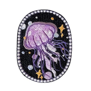 Jellyfish Iron On Embroidered Patch