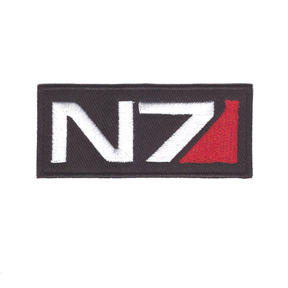 Mass Effect N7 Logo Embroidered Iron-On Patch – For Jackets, Bags & Cosplay