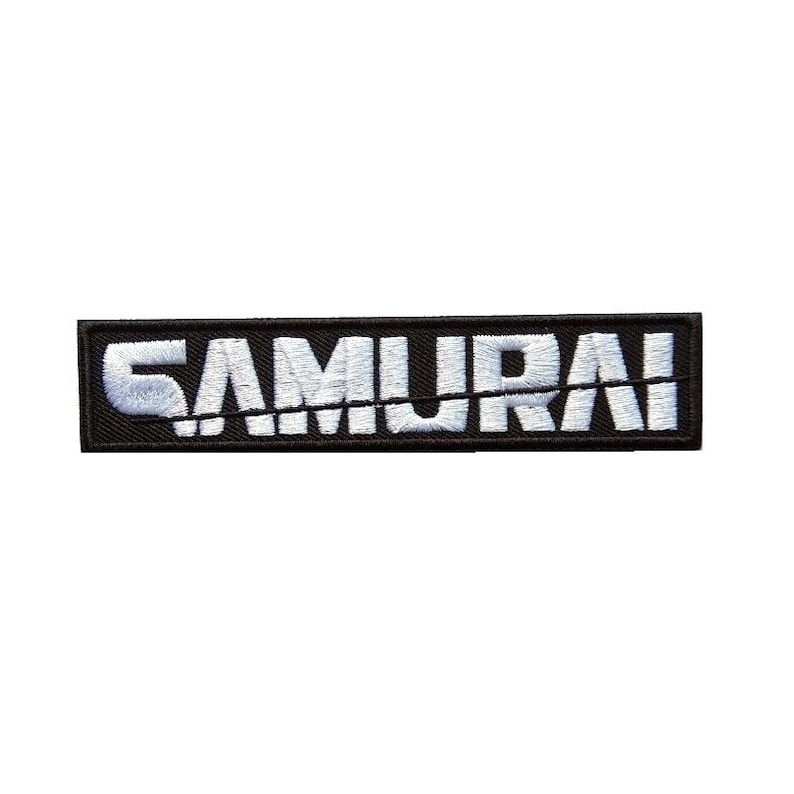 Samurai Emblem Logo Demon Oni Katana Iron-On Patch image 2