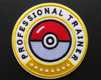 Écusson à repasser Pokemon Trainer professionnel