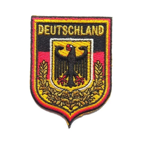 Germany Flag Iron-On Patch – Small 4.5x3 Cm, Embroidered, Polyester/Viscose, Easy To Apply