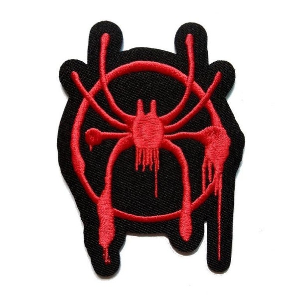 Spiderman Miles Morales Spider Verse Iron On Patch Velcro