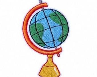 Patch globe terrestre globe terrestre, fer sur écusson