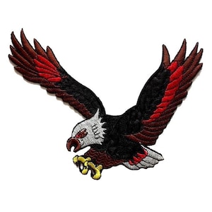 Eagle Biker Embroidered Iron On Patch