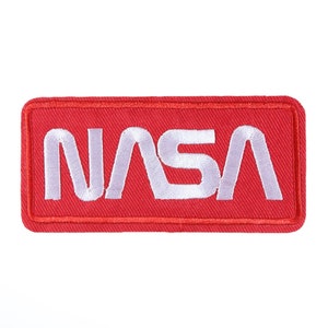 Nasa Red Logo Astronauta Spaziale Tag Ferro Su Patch
