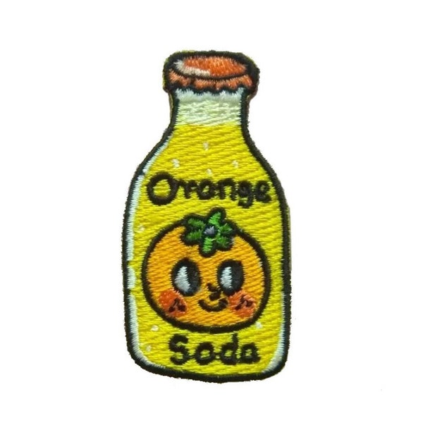 Cute Orange Soda Drink Stick On Patch