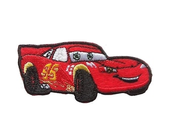 Cooler Lightning McQueen Red Cars Rennauto Aufnäher zum Aufbügeln