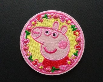 Cartoon Pig Iron On Patch