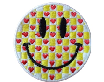 Smiley Aufnäher zum Aufnähen