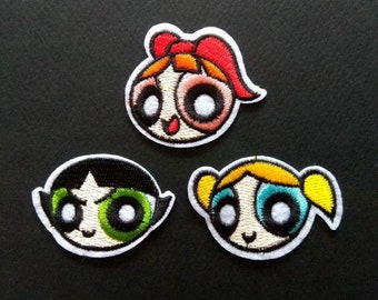 Powerpuff Girls Cartoon Iron On Patch