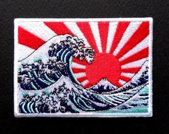 Kanagawa Wave Hokusai Japan Art Iron On Patch