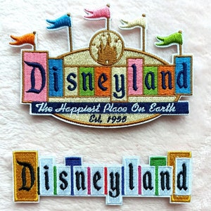 Theme Park Land Marquee Sign Vintage Iron on Patch