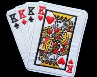 Playing Cards Poker King Iron On Patch