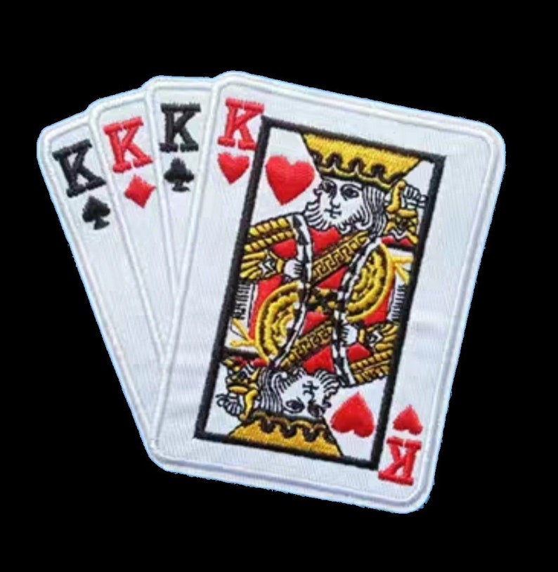 Playing Cards Poker King Iron On Patch zdjęcie 1