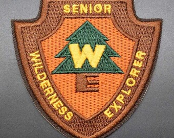 Senior Wilderness Explorer Badge Iron on Patch