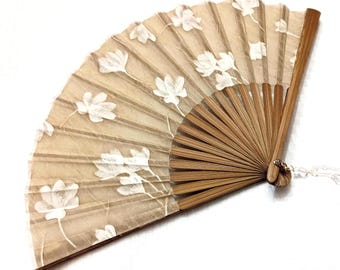 Japan Geisha Sheer Champagne Dance Handlettering Cosplay Geschenk Folding Fan