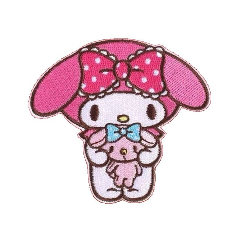 Cute Japan Pink Bunny Bow Pink Hood Rabbit Stick on Patch - Etsy