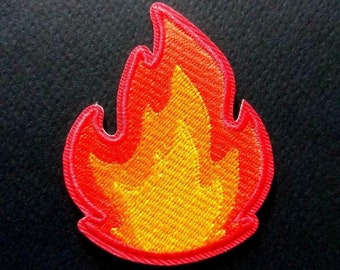 Fire Flame Lit Iron On Patch