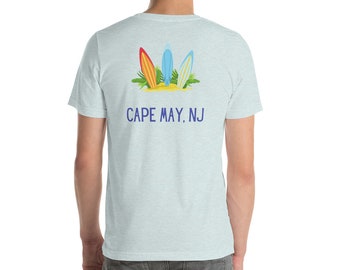 Cape May NJ New Jersey Shore Beach Summer Surfing Unisex T-shirt