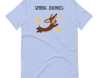 Dachshund Spring Zoomies Unisex T-Shirt, Dog Mom Gift