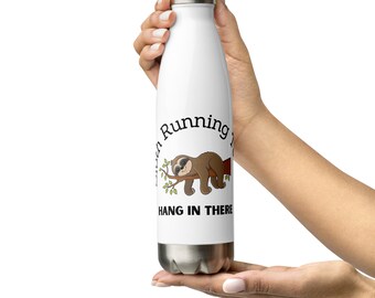 Sloth Running Team Stainless Steel Water Bottle