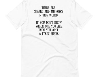 Sharks Minnows Yellowstone Montana Ranch Pesca Rip Dutton Cita divertida Camiseta unisex de manga corta