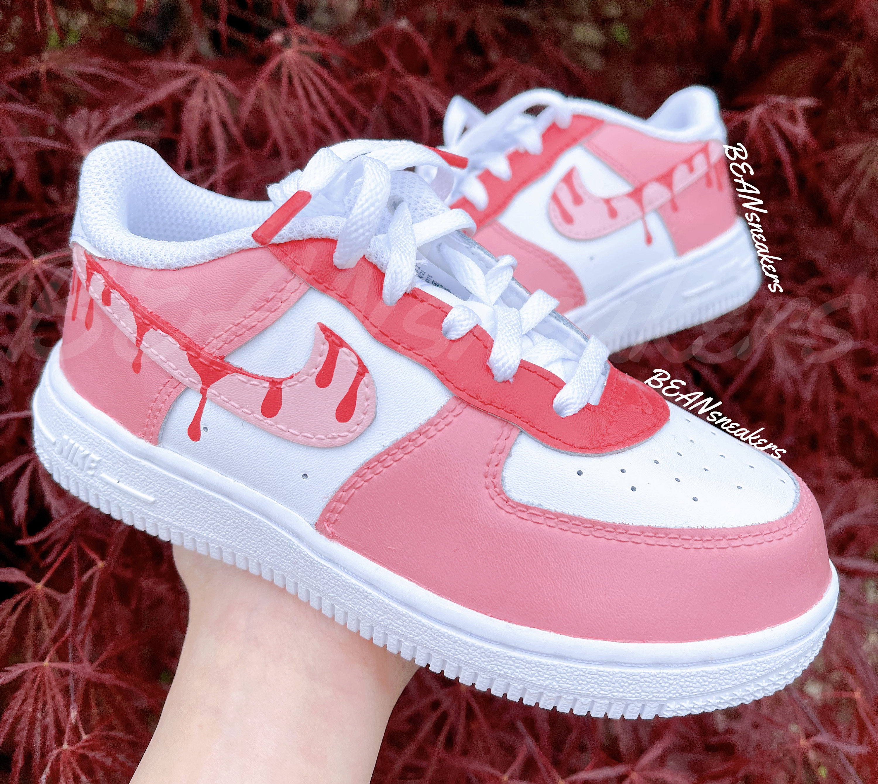 Pink Sneakers Custom Drip Personalized - Etsy