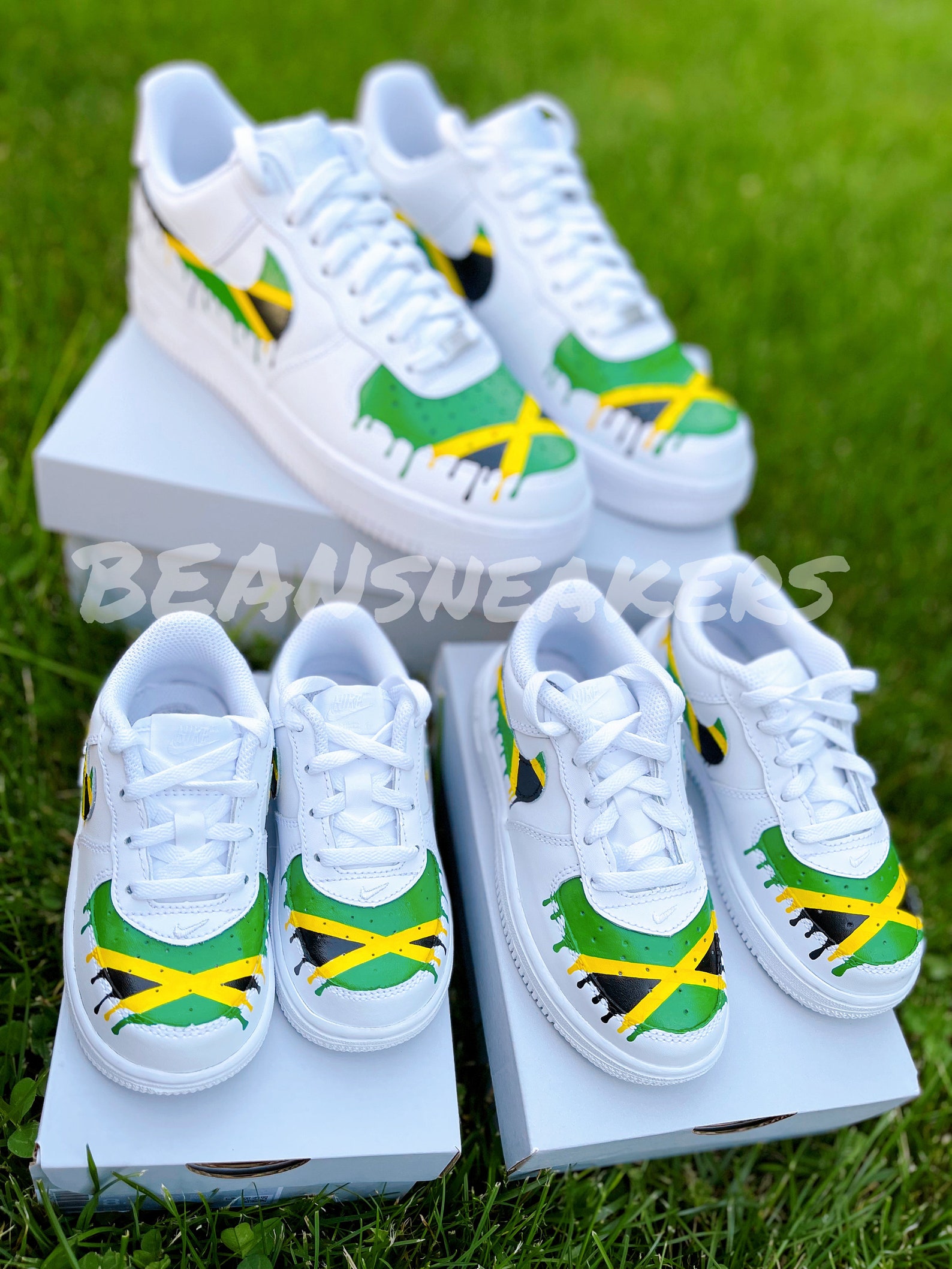 Custom Inspired Jamaica Drip Sneakers Personalized Air Force Etsy