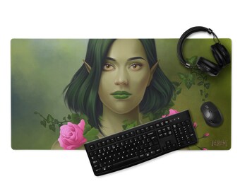 Fantasía - Alura, la mirada atenta del bosque - Alfombrilla de ratón Tellest Gaming