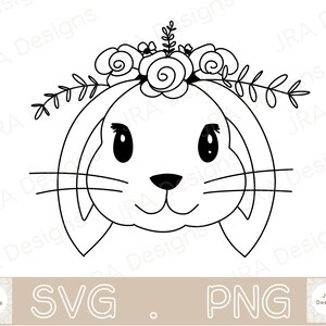 Bunny Flower Crown SVG & PNG - Cricut cut file