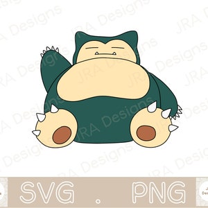Snorlax SVG & PNG, Pokemon SVG - Archivo de corte Cricut