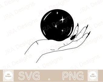Crystal Ball SVG and PNG - Cricut cut file