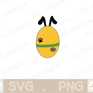 Pluto Easter Egg - Mickey Mouse Easter SVG & PNG - Fichier découpé Cricut