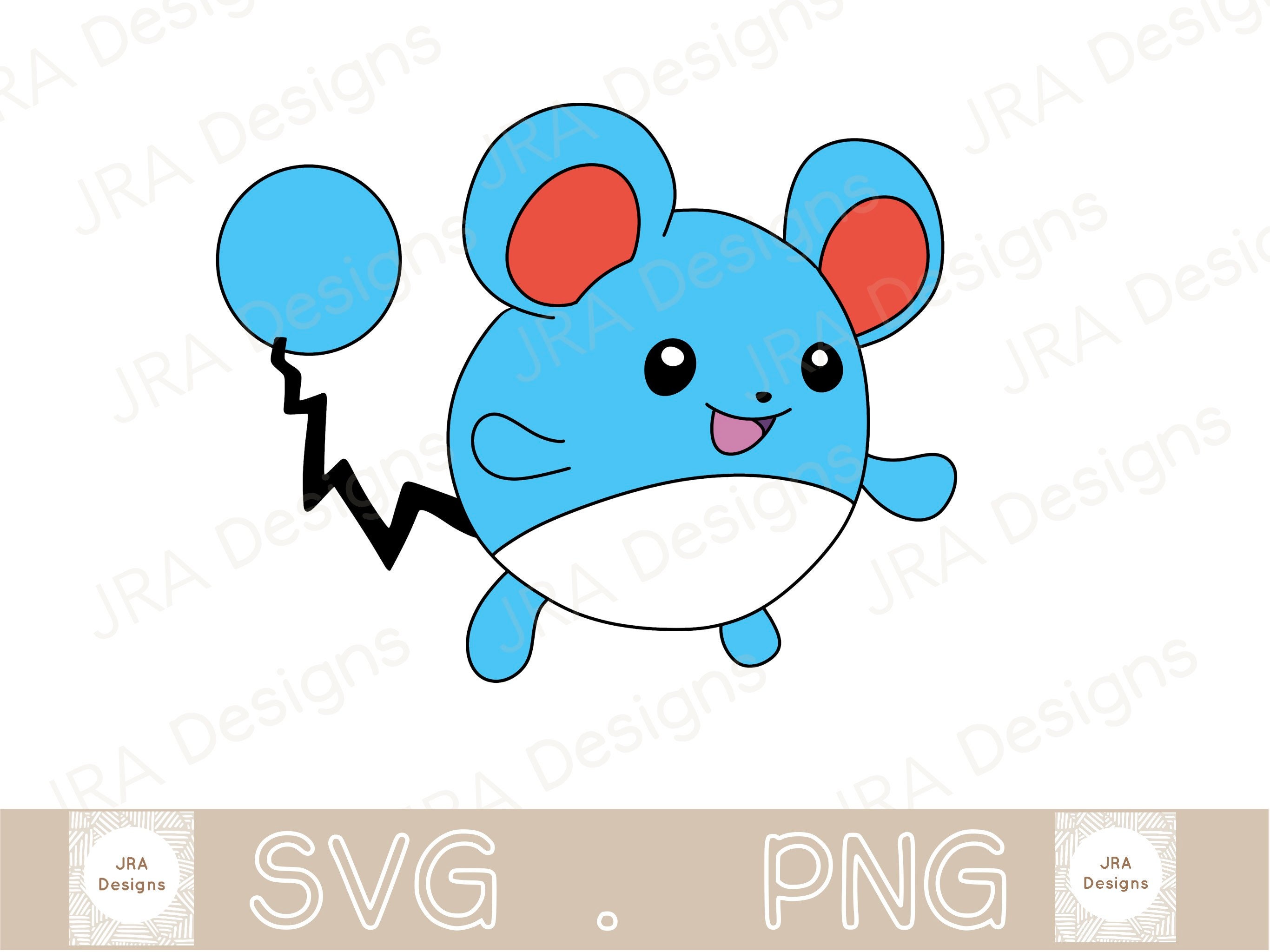 マリル SVG & PNG、ポケモン SVG - Cricut カット ファイル - Etsy 日本