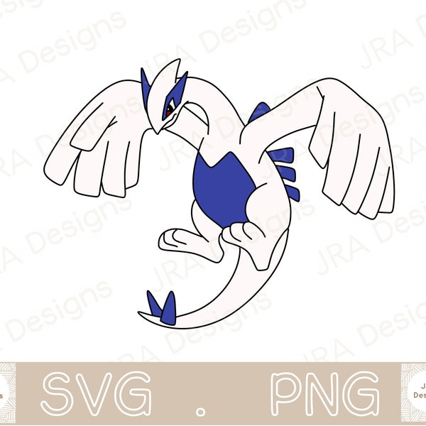 Lugia SVG & PNG, Pokemon SVG  - Cricut cut file