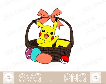 Pikachu Easter SVG & PNG, Pokemon SVG - Cricut Cut File - Etsy