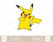 Pikachu SVG & PNG, Pokemon SVG  - Cricut cut file