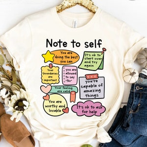 School Counselor Shirt Sweatshirt, Note To Self, Mental Health Counselor Shirt, Positive Thinking Affirmation, School Psychologist Shirt