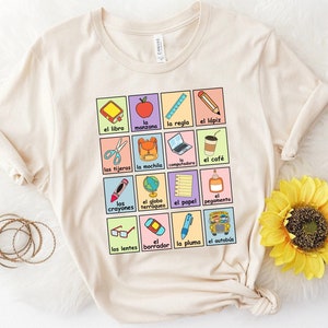Teacher Shirt, Maestra Loteria, Maestra Shirt, Dual Language Crew, Bilingual Teacher, Spanish Teacher, Spanish Teacher, Maestra Bilingue
