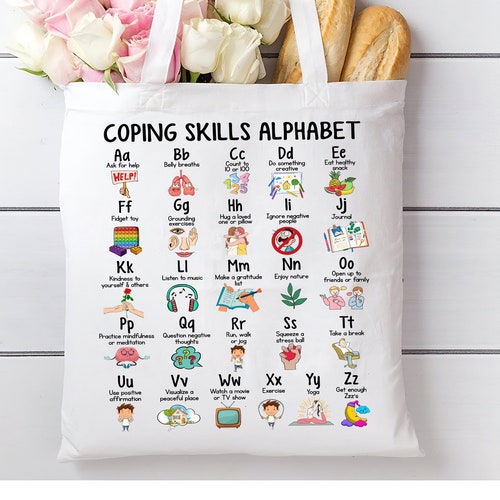 Coping Skills Alphabet Bag Mental Health Gift School - Etsy