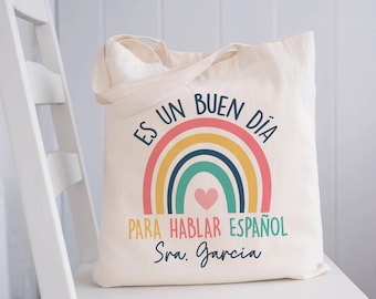 Personalized Maestra Bag, Spanish Teacher Gift, Maestra Bilingue Bag, Bilingual Teacher Bag, Latina Teacher Bag, Espanol Bag Mexican Teacher