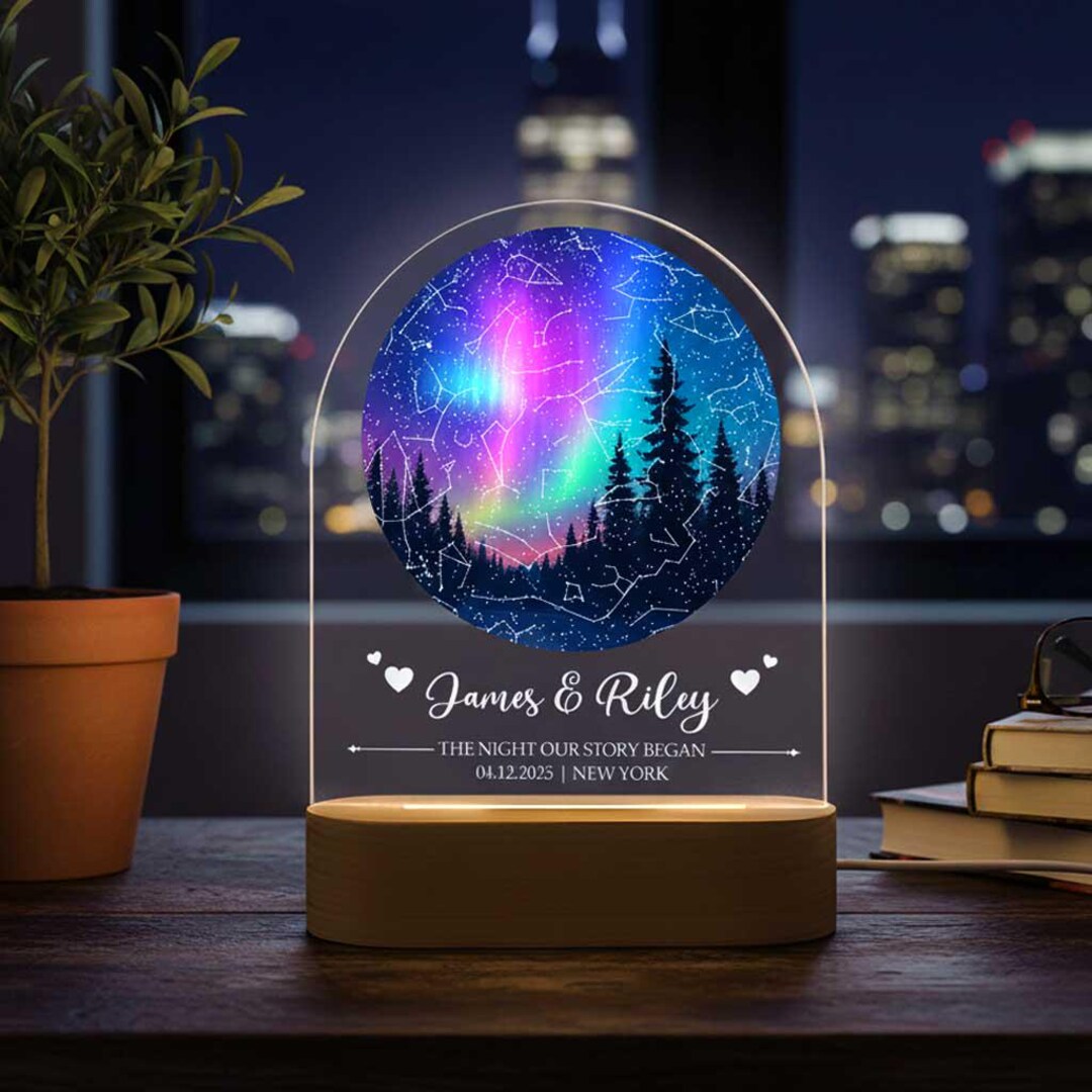 Custom Star Map by Date, Anniversary Gift, the Night We Met, Sky Map by ...